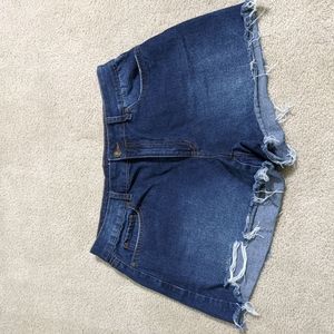 Mid Rise Denim Shorts
